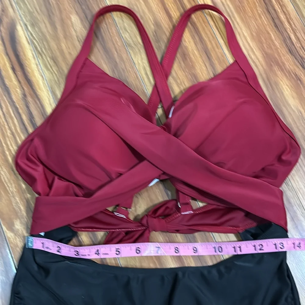 Red & black one piece swim suit, size XXL, NWOT. - Picture 10 of 15